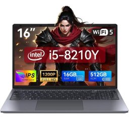 Portátil Micrear 16" Intel Core i5-8210Y 16GB 512GB SSD UHD 617 Windows 11 Pro