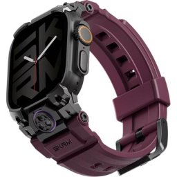 Correa Skinarma para Smartwatch Acero Inoxidable y Silicona Rojo