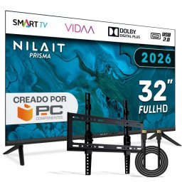 Nilait Prisma 32FD7004SVIOS 32" LED FHD Smart TV VIDAA+ Regalo Soporte TV y Cable HDMI