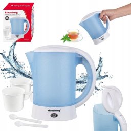 Hervidor eléctrico de viaje Klausberg KB-9045 0,6 L + 2 tazas + 2 cucharillas