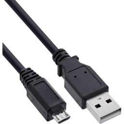 Cable USB Micro USB InLine 0,5 m USB 2.0 Negro