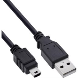 Cable InLine USB 2.0 Mini USB-A a USB-B 3 m Negro
