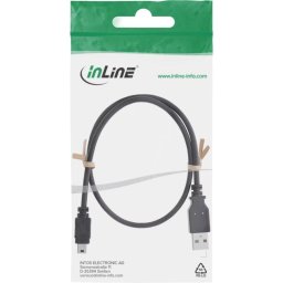 Cable InLine USB Mini 2.0 0,50 m Negro