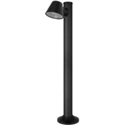 FORLIGHT Baliza de jardín pvc y sintético negro 15x15x80 cm