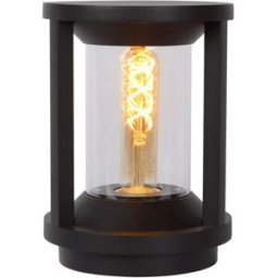 Lucide Lámpara baliza de aluminio 1xe27, negro