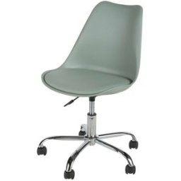 Maisons du Monde Silla de escritorio infantil regulable verde claro con ruedas