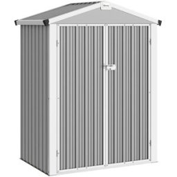 Outsunny Caseta de jardín 133x87x178 cm gris