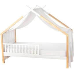 Sevira Kids Cielo de cama tipo cabaña para niño en gasa de algodón