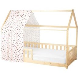 Sevira Kids Cielo de cama tipo cabaña para niño en gasa de algodón