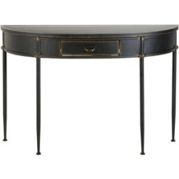 Maisons du Monde Consola de metal negro patinado con 1 cajón