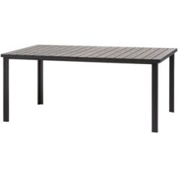 Fuori Mesa de jardín rectangular 180x90 cm con tablero de lamas antracita