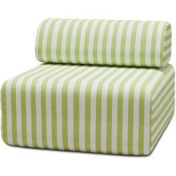 kimo. Sillón modular de exterior - tela impermeable de rayas verde anís