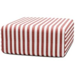 kimo. Puf modular de exterior - tela impermeable de rayas rojo