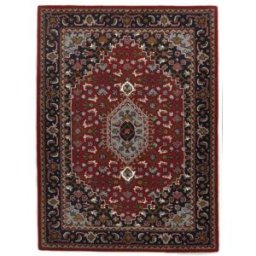 THEKO Alfombra de diseño oriental roja acolchado a mano 40x60 cm