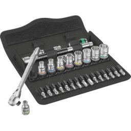 WERA 05004018001 - Juego de zócalos, Multi, 1/4", 28 piezas, Zyklop