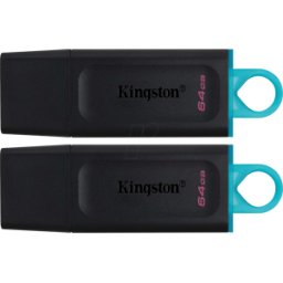 KINGSTON DTX/64GB-2P - Memoria USB, 64 GB USB3.2 Gen 1 DataTraveler Exodia, paquete de