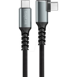 LOGILINK CU0270 - Cable de sincronización y carga, USB-C -> USB-C ponderado, 0,5 m