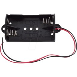 FREI HALTER 2XUM3-KA - Soporte de batería para 2 pilas Mignon (AA) con cable de