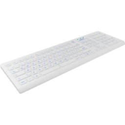 KEYSONIC 60798 - Teclado, USB, blanco, desinfectable