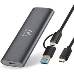 Ewent Caja Externa M.2 EW7061 USB-C 3.2 Gen2 NVMe/SATA Gris Screwless