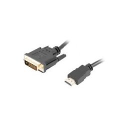 Lanberg CA-HDDV-20CU-0018-BK adaptador de cable de vídeo 1,8 m HDMI tipo A (Estándar) DVI-D Negro