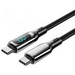 Vention Cable USB 2.0 Tipo-C 5A 100W TAYBAV - USB Tipo-C Macho - USB Tipo-C Macho - 1.2m - con Panta