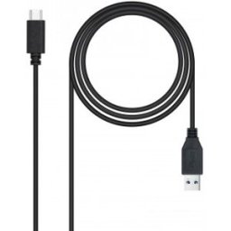Nanocable Cable USB 3.1, Gen2 10 Gbps 3A, tipo USB-C/M-A/M, Negro, 2 m