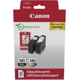 Canon PG-585/CL-586 PVP cartucho de tinta 2 pieza(s) Original Negro, Cian, Magenta, Amarillo