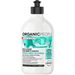 Organic people lavavajillas platos bebe green tea-peach 500ml eco