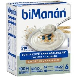 Bimanan crema yogur cereales 6 sobres