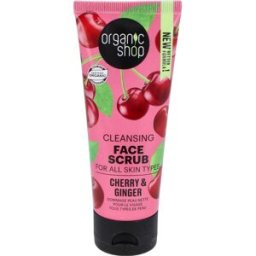 Organic shop peeling facial limpiador jengibre y cerezas 75ml.