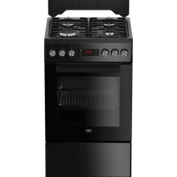 Cocina Independiente Beko FSE52321DBD Negro 4 Zonas Gas 55 L