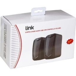 Altavoces LINK PC con conexión USB y potencia de 5 W en negro