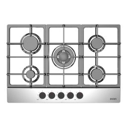 Placa de gas Svan SGW57501X 70 cm 5 quemadores Wok Inox Autoignición