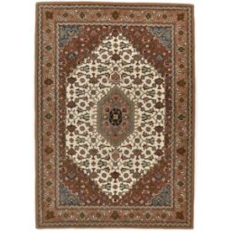 THEKO Alfombra de diseño oriental beige acolchado a mano 170x240 cm