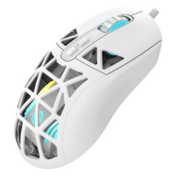 Ratón Oniverse Kryo USB 13800 DPI Blanco RGB 7 Botones Ambidiestro