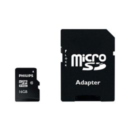 Tarjeta microSD Philips FM16MP45B/10 16 GB Clase 10 con adaptador