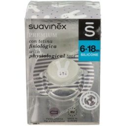 Suavinex chupete premium sili fisio 4-18m 1 unidad