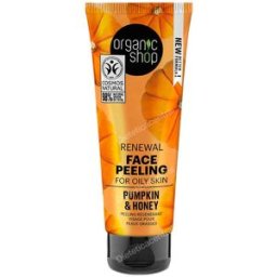 Organic shop exfoliante facial renovador para piel grasa «calabaza y miel