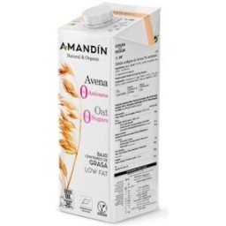 Amandin bebida vegetal de avena 0% azucares 1lt 6uds. bio