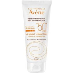 Avene solar leche mineral spf 50+ pantalla fisica 100ml.