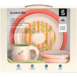 Suavinex vajilla inf mantel-bol-plato-taza-cuchara nina +6m