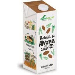 Soria natural bebida vegetal de avena con cacao 1lt bio s/a