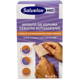 Salvelox salvelox aposito med foam plaster espuma adh 1 mx6 cm 1 un