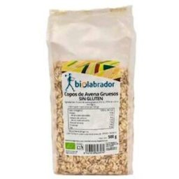 Biolabrador copos de avena gruesos sin gluten 500gr.