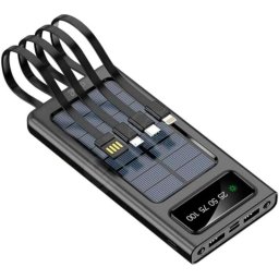 Power Bank Universal 10.000 mAh con Panel Solar COOL (4 Conexiones) Negro