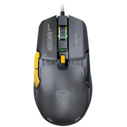 Ratón Yenkee Marksman YMS 3600BK Cable RGB 12400 DPI 6 Botones Negro