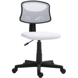 Homcom Silla de oficina 43x48x88 cm blanco