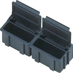 BERNSTEIN BERN 9 322 - Caja plegable ESD SMD, 37 x 12 x 15 mm, negro, paquete de 10