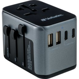 VERBATIM 49545 - Adaptador de carga, UTA-03, 30W 2x USB-A, 2x USB-C 1x USB-C PD,
